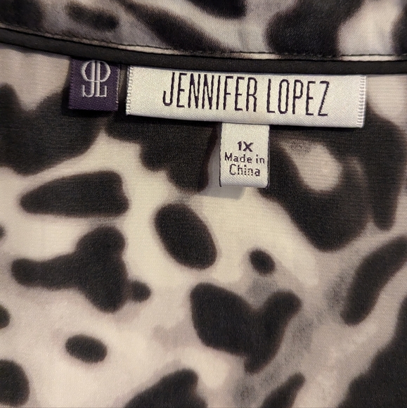 Jennifer Lopez Animal Print Blouse size 1x - Picture 4 of 5